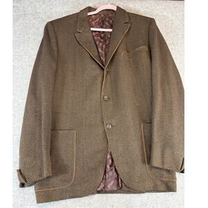 Vintage 60s Mens Blazer Sport Coat House of Duro Chicago Mens Large Casual 1960s